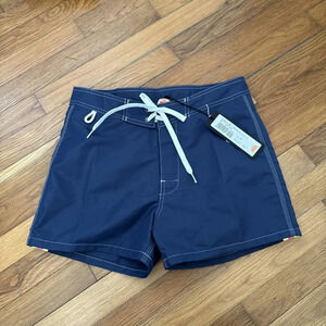 Sundek Swim Trunks Bathing Suit Men's Navy Rainbow Waist Size 28